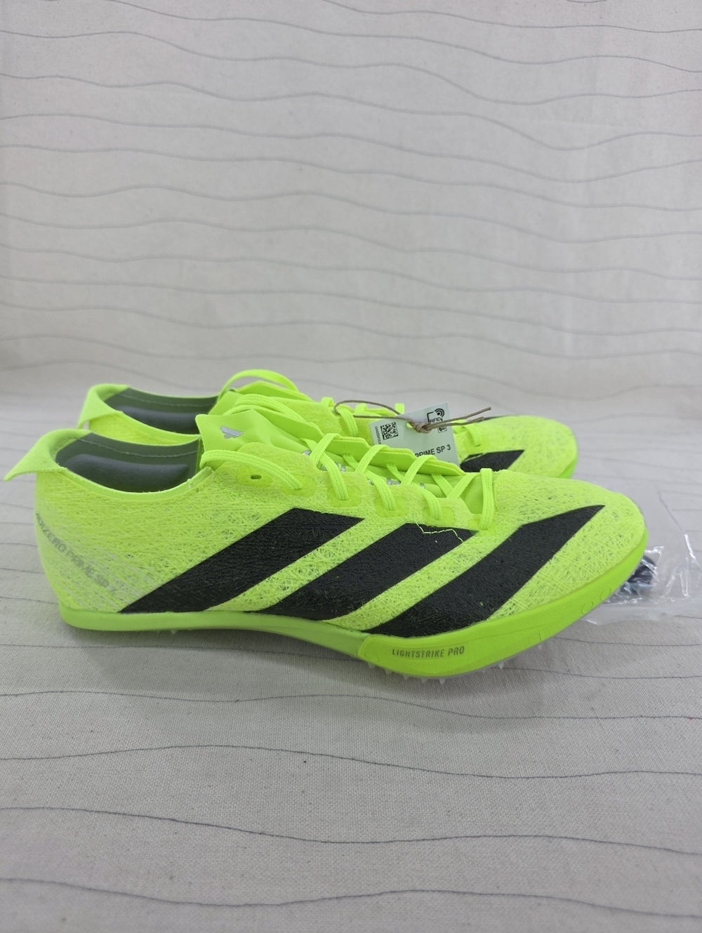 Adidas Mens Adizero Prime SP 3 Strung Lucid Lemon Track Cleats IH5800 Sz 7 NEW